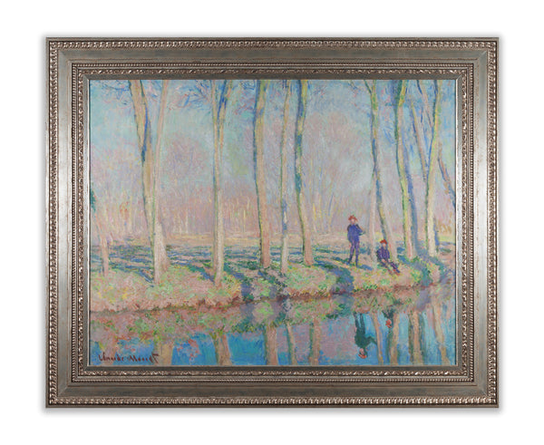 Jean-Pierre Hoschedé and Michel Monet on the Banks of the Epte by Monet