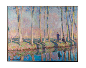 Jean-Pierre Hoschedé and Michel Monet on the Banks of the Epte by Monet